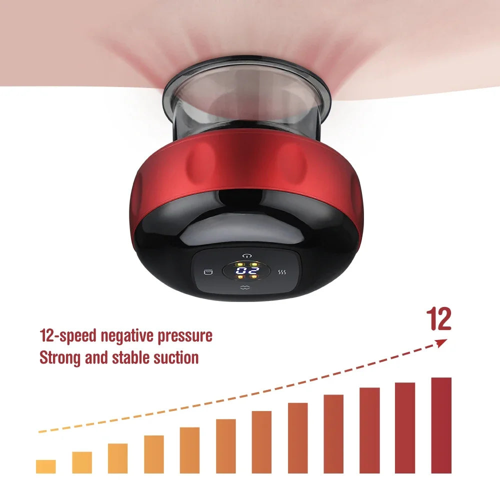 Vacuum Cupping Massage Device Electric Heating Scraping Suction Cups