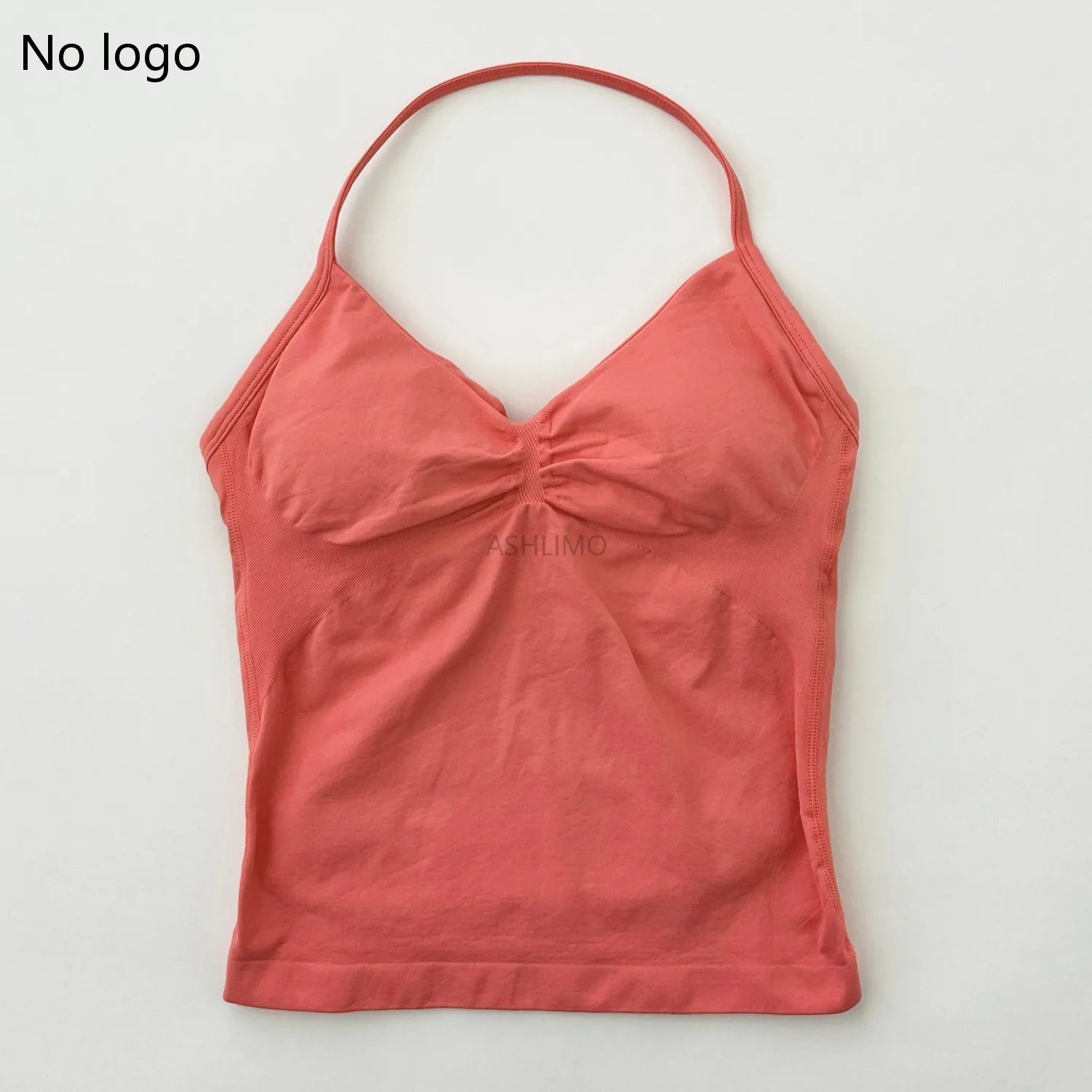 Impact Longline Strappy Gym Top Backless Gym Clothes Women Scrunch Built-in Bra