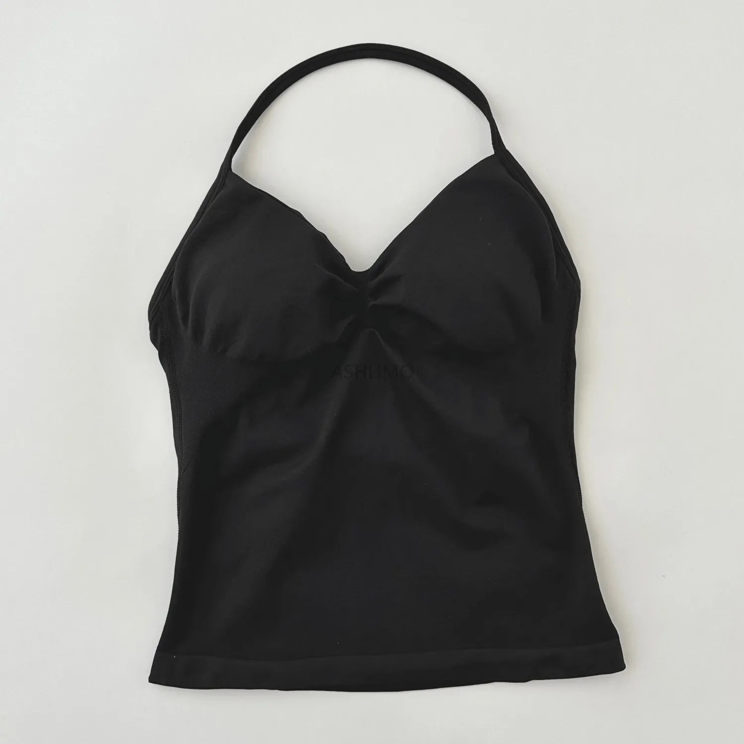 Impact Longline Strappy Gym Top Backless Gym Clothes Women Scrunch Built-in Bra