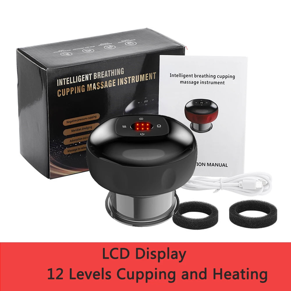 Vacuum Cupping Massage Device Electric Heating Scraping Suction Cups