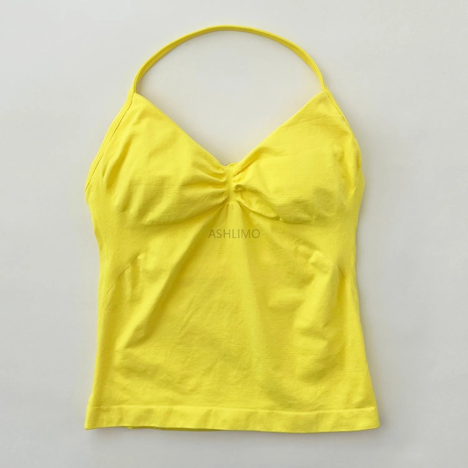 Impact Longline Strappy Gym Top Backless Gym Clothes Women Scrunch Built-in Bra